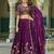 Wine Embroidered Designer Lehenga Choli with Dupatta