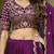 Wine Embroidered Designer Lehenga Choli with Dupatta