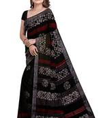 Black batik print saree