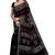 Black batik print saree