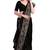 Black batik print saree