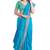 Royal blue traditional printed saree
