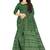 Green cotton printed saree with blouse