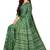 Green cotton printed saree with blouse