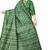 Green cotton printed saree with blouse