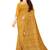 Mustard yellow printed saree
