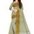 Off white checked traditional saree