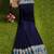 Navy blue folk art printed saree
