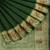 Dark green folk art printed saree