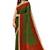 Olive green ethnic print saree