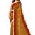 Mustard yellow printed saree