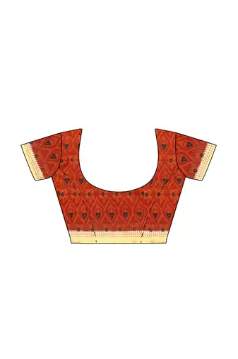 Mustard yellow printed saree