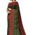 Olive green ikat style saree