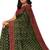 Olive green ikat style saree