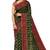 Olive green ikat style saree