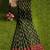 Olive green ikat style saree