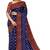 Royal blue ikat print saree