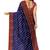 Royal blue ikat print saree