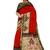 Red batik printed saree