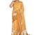 Mustard yellow folk art saree