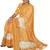 Mustard yellow folk art saree