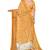 Mustard yellow folk art saree