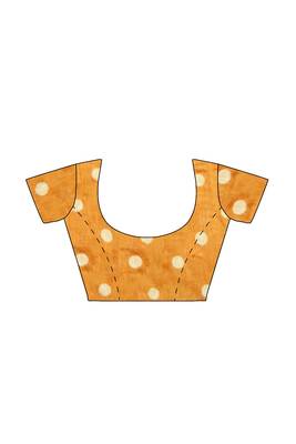 Mustard yellow folk art saree 5