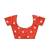 Coral red folk art saree
