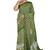 Olive green folk art saree