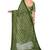 Olive green folk art saree