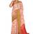 Peach pink woven design saree