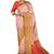 Peach pink woven design saree