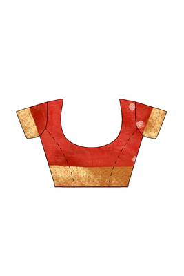 Peach pink woven design saree 5
