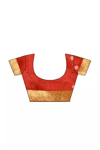 Peach pink woven design saree
