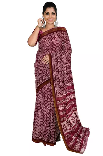 Navy blue shibori print saree