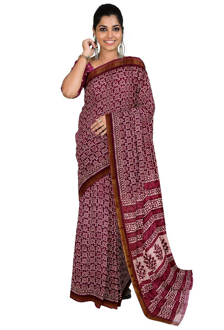 Navy blue shibori print saree