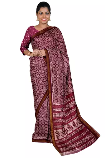 Navy blue shibori print saree