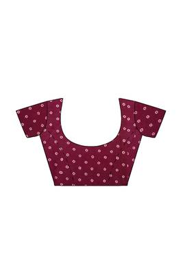 Wine shibori print saree 5