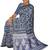 Wine printed cotton saree
