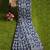 Wine printed cotton saree