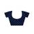 Navy blue paisley print saree
