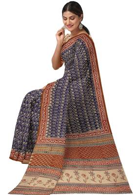Blue paisley designer saree 3
