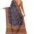 Royal blue floral block print saree