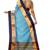 Sky blue zari border saree