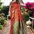 Red & Green Banarasi Cotton Silk Saree With Woven Zari Design and Rich Pallu