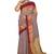 Mauve grey zari saree