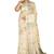 Elegant off white floral printed cotton saree