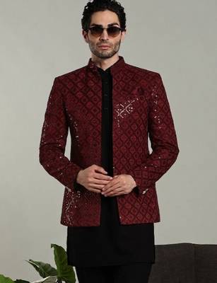 men's stylish indo-western rayon coat kurta setmen's stylish 3