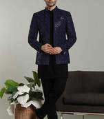Men's stylish indo-western rayon coat kurta set