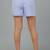 Blue printed cotton casual shorts for women
